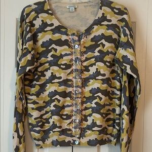 Sundance size M Camouflage Cardigan with Embroidery